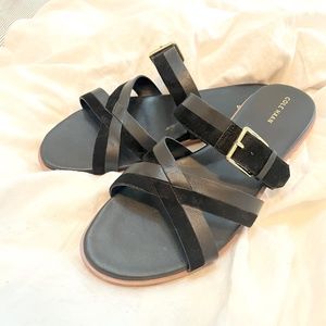 COLE HAAN Black Sandals Flat - Womens 10